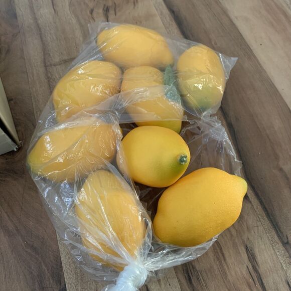 Artificial Yellow Lemon Lifelike Lemons Fake Fruit Kitchen Home Party Decor USA - Picture 2 of 3